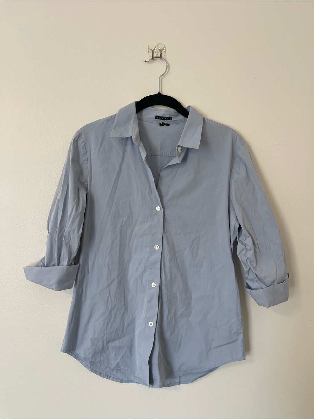 Theory Light Blue Women's Button Down Shirt
